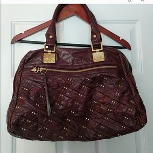 😎Treesje Deep plum / burgundy leather purse😎